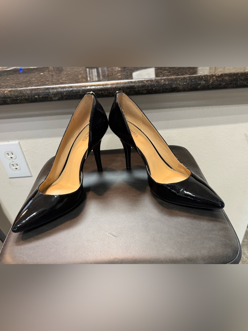 Michael Kors Black Patent Pointed-Toe Stiletto Pumps